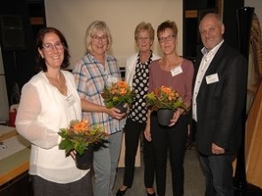 Monika Schröder, (stellv. Leitg.), Susanne Reimann (Kasse), Gabriele Hanika (Leitung), Jürgen Hanika (1. Vorsitzender)